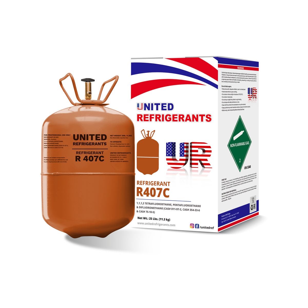 UNITED REFRIGERANT R 407 C
